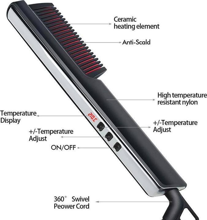 Actual product image Bestine Beard straightener (Hair straightening brushes)