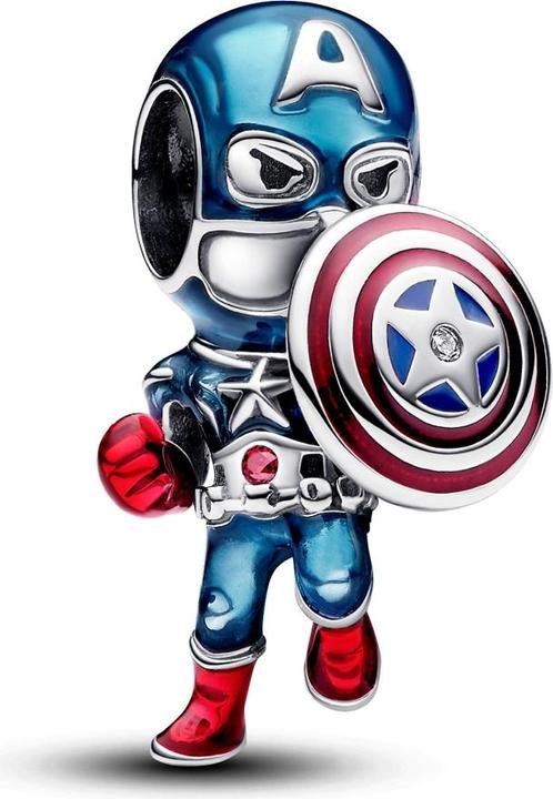 Image du produit Pandora Captain America (Argent 925, Émail)