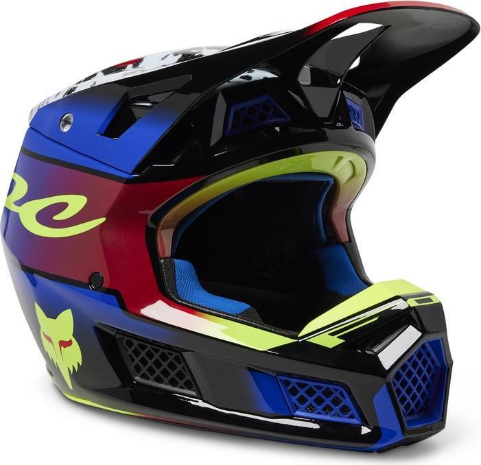 Image du produit Fox Casque 23 V3 Rs Dkay Ece Blu/Rd (59 - 60 cm)