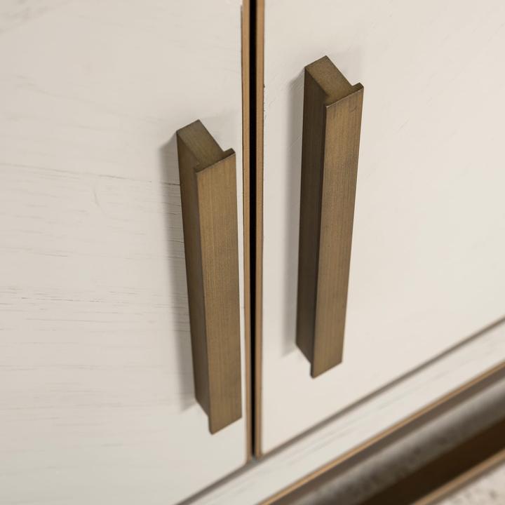 Produktbild Richmond Interiors TV-Möbel Whitebone brass 200 (235 x 100 x 77 cm)