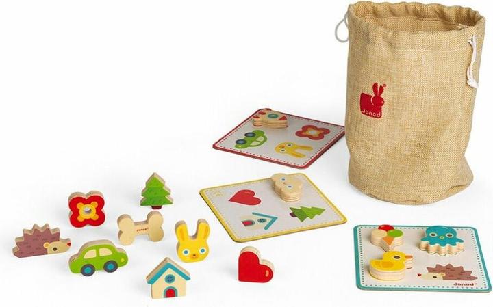Janod J05318 Memory touch game, educational family game, for children aged 3 and over (Italian, English, Spanish, German, Dutch, French)
