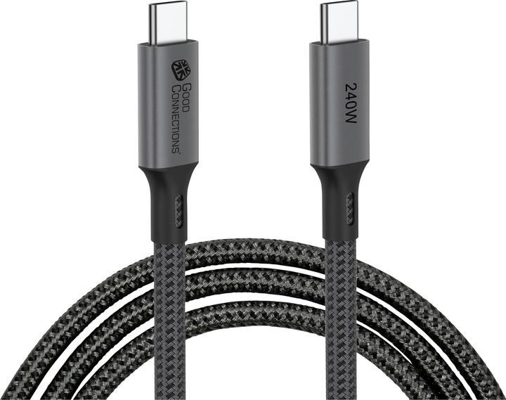 Image du produit Good Connections Câble USB 4.0 Gen. 3x2 40GBit/s 240W 8Ka60Hz USB-C mâle vers femelle (1 m, USB 4.0, 240 W)