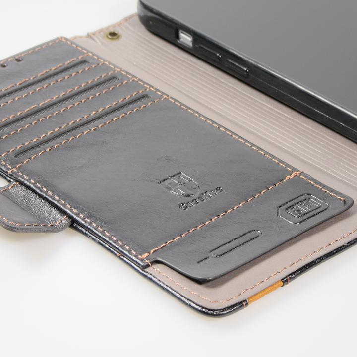 Immagine prodotto PhoneLook Etui cuir Flip Wallet en cuir véritable avec stripe design et compartiment à cartes (Apple iPhone 13 Pro Max)
