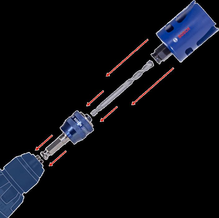 Actual product image Bosch Professional Zubehör Power Change Plus System Adapter to hole saw (7.15 millimetres)