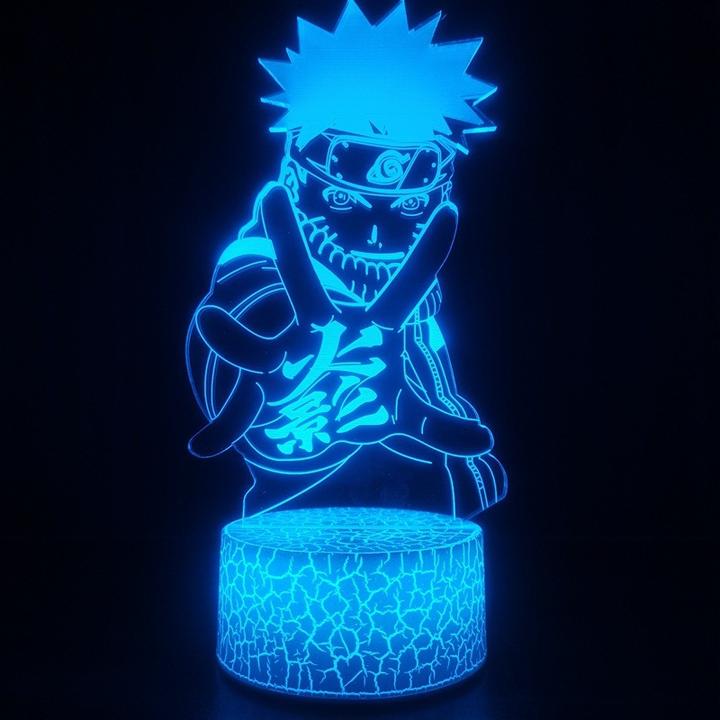 Actual product image Esmée 3D Anime LED Acryl Lampe Nachtlicht USB Deko Lampe mit Touch Schalter - Shinobi