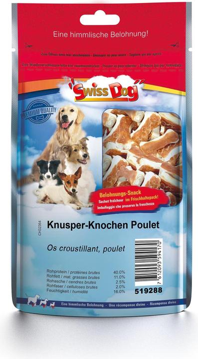 Immagine prodotto SwissDog Pollo croccante di ossa S (Adulto, Junior, Senior, 1 pz., 130 g)