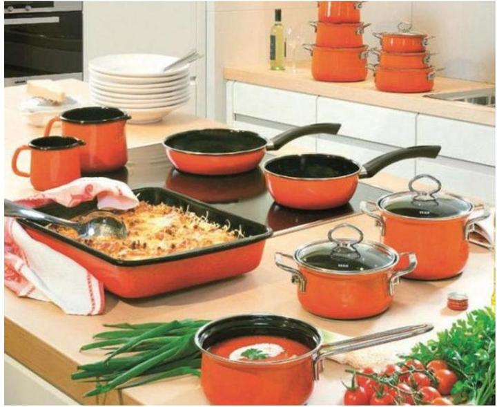 Image du produit Riess Set émail 5 pièces (28 cm, Cocotte + faitout, Émail)