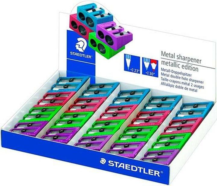 Immagine prodotto Staedtler Temperino doppio in metallo, display da 20 pezzi per matite di spessore normale fino a 8,2 mm /