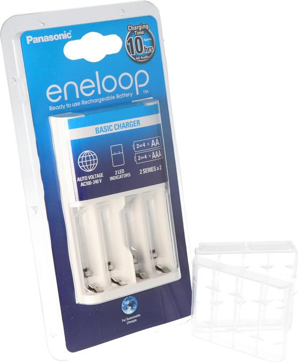 Actual product image Panasonic Charger BQ-CC18 for 2-4 AA/AAA cells Timer controlled and ACCUCELL Accubox (Device specific, Chargers without battery)