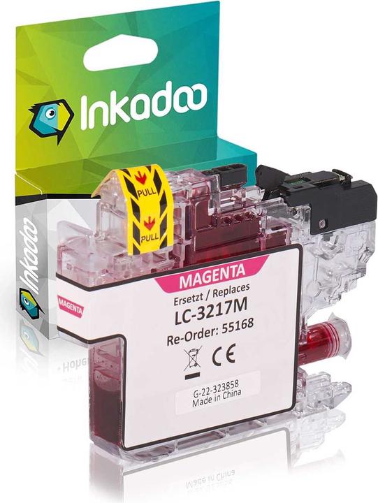 Image du produit Inkadoo Cartouche d'encre compatible en remplacement de Brother LC-3217 compatible avec Brother MFC-J 5330 M (M)