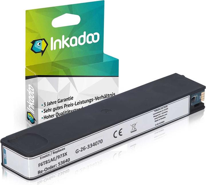 Image du produit Inkadoo Cartouche d'encre compatible de remplacement pour HP 973X compatible avec HP PageWide Pro 450 (CF)
