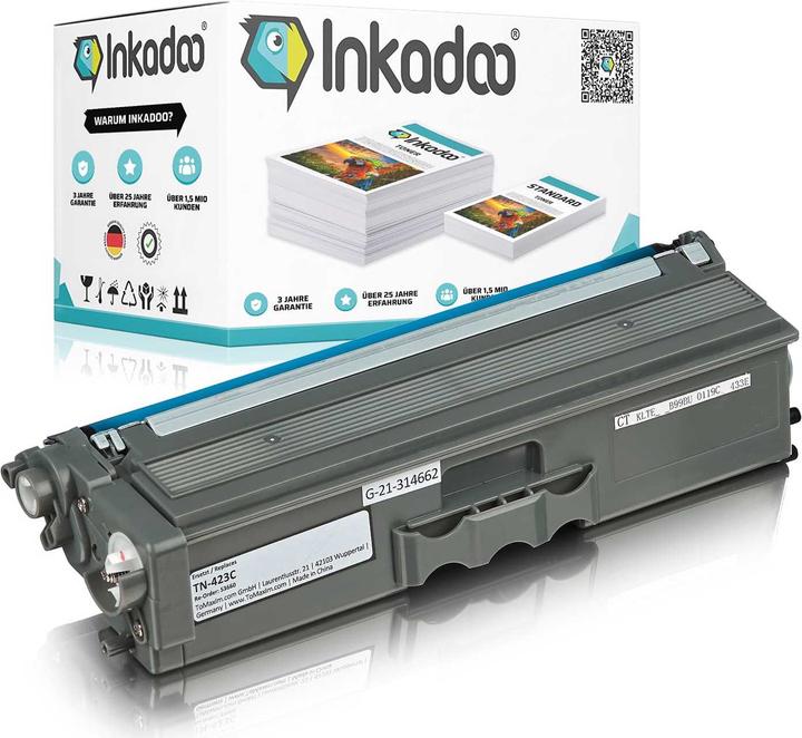 Image du produit Inkadoo Toner Compatible pour Brother TN-423 MFC-L 8900 Series HL-L 8260 DCP-L 8410 Series (C)