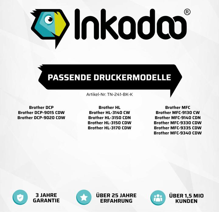Actual product image Inkadoo Compatible toner for Brother TN-241 TN-245 (FC)