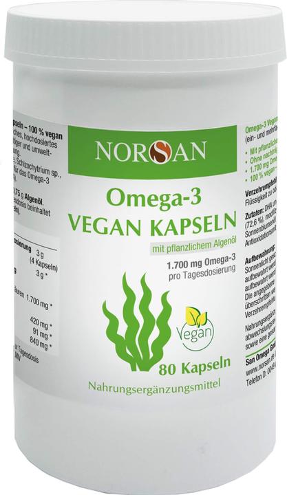 Norsan Omega-3 Vegan Capsules (80 Piece, Capsules, 82.60 g)