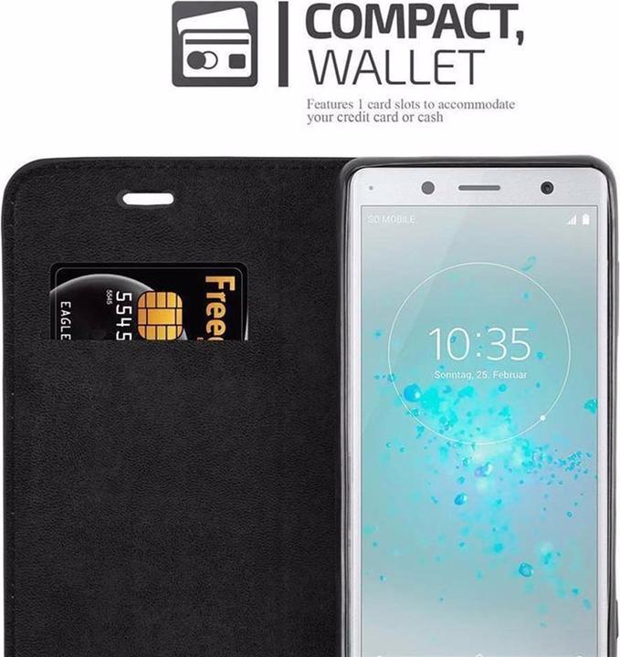 Actual product image Cadorabo Book Invisible Magnet Cover (Sony Xperia XZ2 Compact)