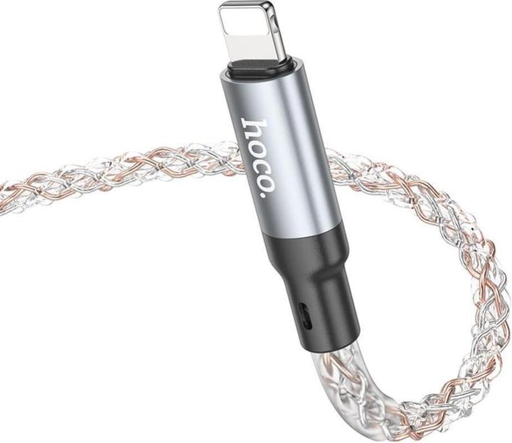 Produktbild Hoco Cable cable USB A to Lightning 2,4A U112 1 m gray (1 m, USB 3.0)