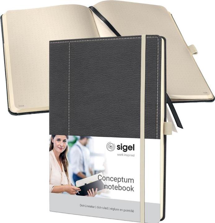 Actual product image Sigel Notebook Conceptum Hardcover - Design Casual (187 x 280 mm, Dotted, Hardcover)