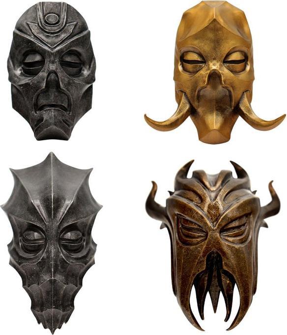 Actual product image Fanattik ELDER SCROLLS V SKYRIM -Set 4 Masques de Prêtre Dragon Edition Limitée