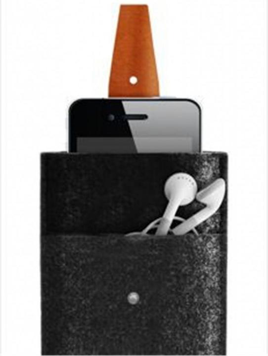 Immagine prodotto Mujjo Portafoglio per iPhone 3G/3GS/4/4S grigio scuro/marrone (Apple iPhone 4, Apple iPhone 3GS, Apple iPhone 4s, Apple iPhone 3G)