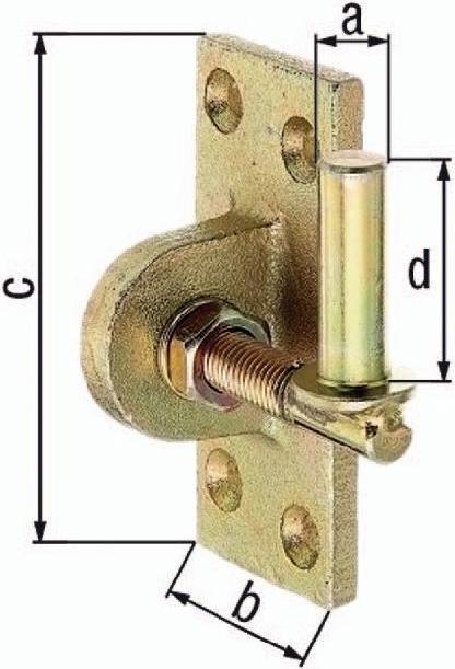 Produktbild GAH Kloben zum Anschrauben 16x45mm galvanisch gelb verzinkt Ausführung verstellbar um 20 mm (Kloben, 6 Stk.)