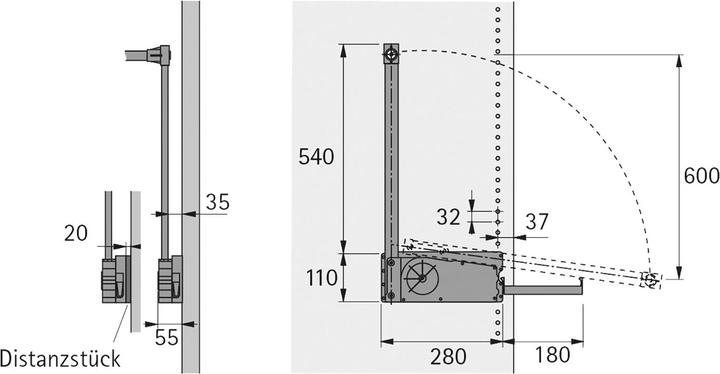 Actual product image Hettich Clothes lifts Duo Lift 10 (1 pcs.)