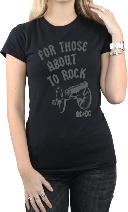 Immagine prodotto AC/DC Maglietta da donna/ragazzo For Those About To Rock Cannon Cotone (XL)