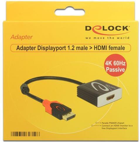 Immagine prodotto Delock Adattatore DisplayPort, 4K fino a 60hz (HDMI, 16 cm)
