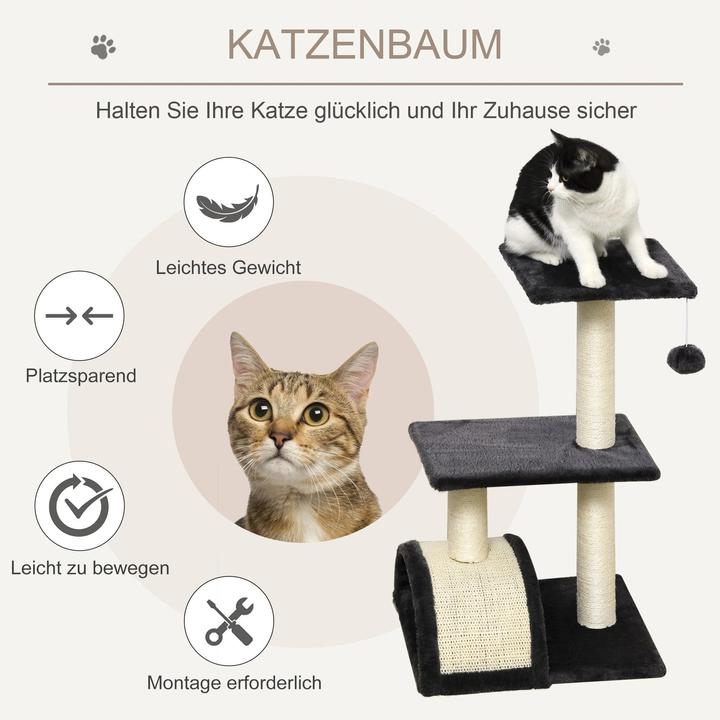 Immagine prodotto Jamb Albero per gatti (72 cm, Grigio scuro Beige)