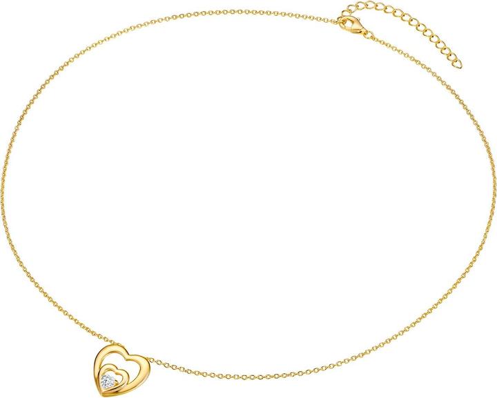 Produktbild Rafaela Donata Damen Herz Sterling Silber Zirkonia Gelbgold 40,0 cm Basiskette + 5,0 cm Verlängerung - 33760 (Sterling Silber, 40 - 45 cm)