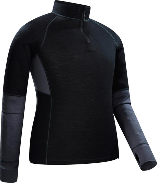 Actual product image Mountain Warehouse Mens Ultra Merino Wool Zip Neck Base Layer Top (XL)