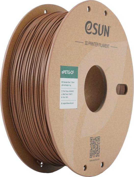 Produktbild eSUN ePETG-CF Carbon Antik Messing Filament 1.75mm 1Kg (PETG, 1.75 mm, 1000 g, Braun)