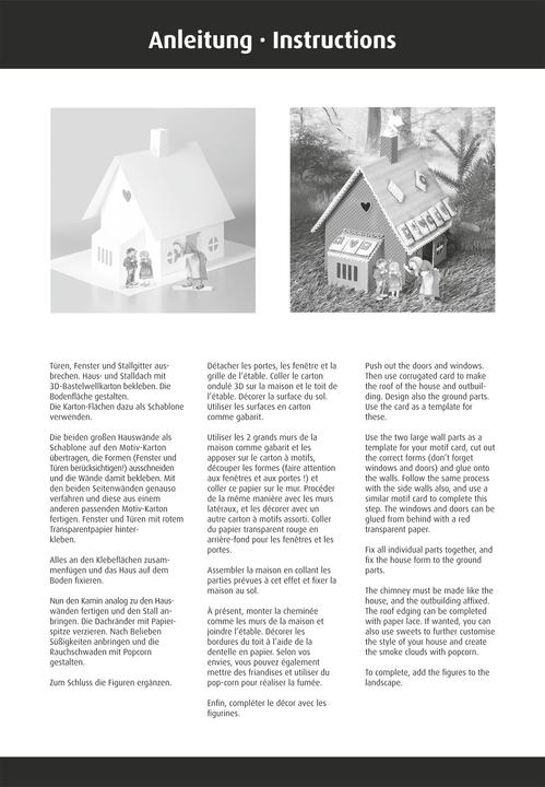 Image du produit Heyda Kit de bricolage Déco Maison croustillante carton blanc, A4