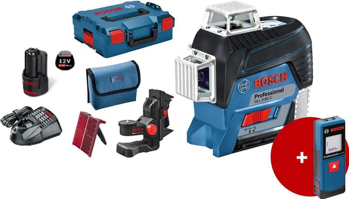 Actual product image Bosch Professional GLL 3-80 c + GLM 20 Professional L-BOXX 0.601.063.R08