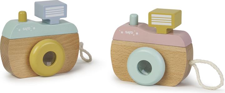 Actual product image Saro Baby SARO - Wood Camera - Pink (SAO33432)