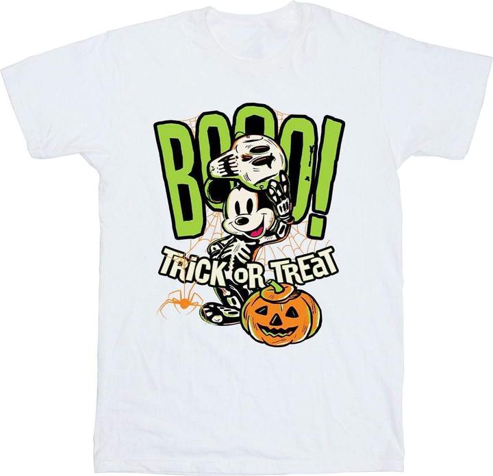 Actual product image Disney Mens Boo Trick Or Treat Mickey Mouse Cotton T-Shirt (3XL)