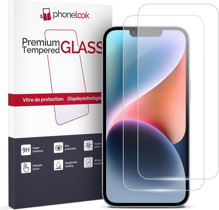 Immagine prodotto PhoneLook 2er Set Panzer Glas Displayschutzfolie (Apple iPhone 14 Pro)