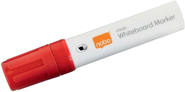 Actual product image Nobo Glide Whiteboard Pen (Red, 10 mm, 4 x)