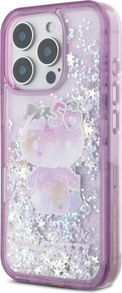 Actual product image Hello Kitty HKHCP16XL50PPU iPhone 16 Pro Max 6.9" fioletowy/purple hardcase Liquid Glitter 50TH Ann (Apple iPhone 16 Pro Max)