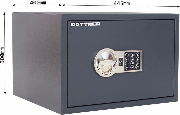 Image du produit Rottner PowerSafe PS 300 EL Coffre-Fort Certifié à Serrure Électronique (24 l)