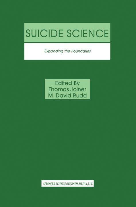 Actual product image Suicide Science (Thomas Joiner, M. David Rudd, 2010)