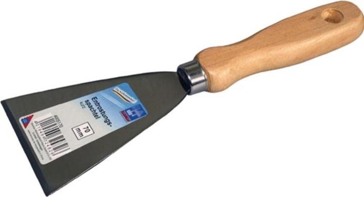 HP Autozubehör Roestverwijderingsspatel breedte 70 mm fijn gepolijst hout rond (7 cm)