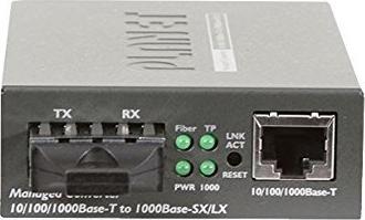 Planet GT902 Media converter GigE 10BaseT, 1000BaseSX, 100BaseTX, 1000