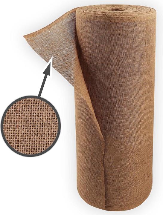 Actual product image Aquagart 55m x 1m Jutegewebe 305g/m² Jutematte Gartenjute Jute Stoff Sackleinen Juteband