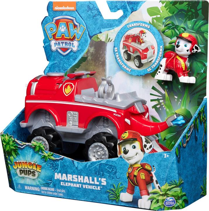 Actual product image Spin Master Paw Patrol Jungle Pups Deluxe Vehicle Marshall