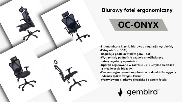 Produktbild Gembird OC-ONYX Bürostuhl „Onyx“ schwarz
