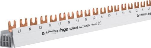 Hager HAG KDN451E Phasenschiene 16qmm 3P+N, 57M