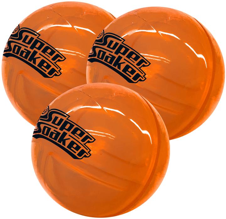 Image du produit Nerf Paquet de 3 balles Super Soaker Hydro Balls, réutilisables et remplissables à l'eau.