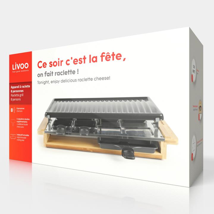 Actual product image Livoo Raclette grill 8 persons