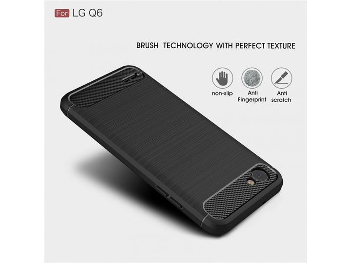 Produktbild Screenguard LG Q6 Hülle Carbon Brushed Soft TPU (LG Q6)