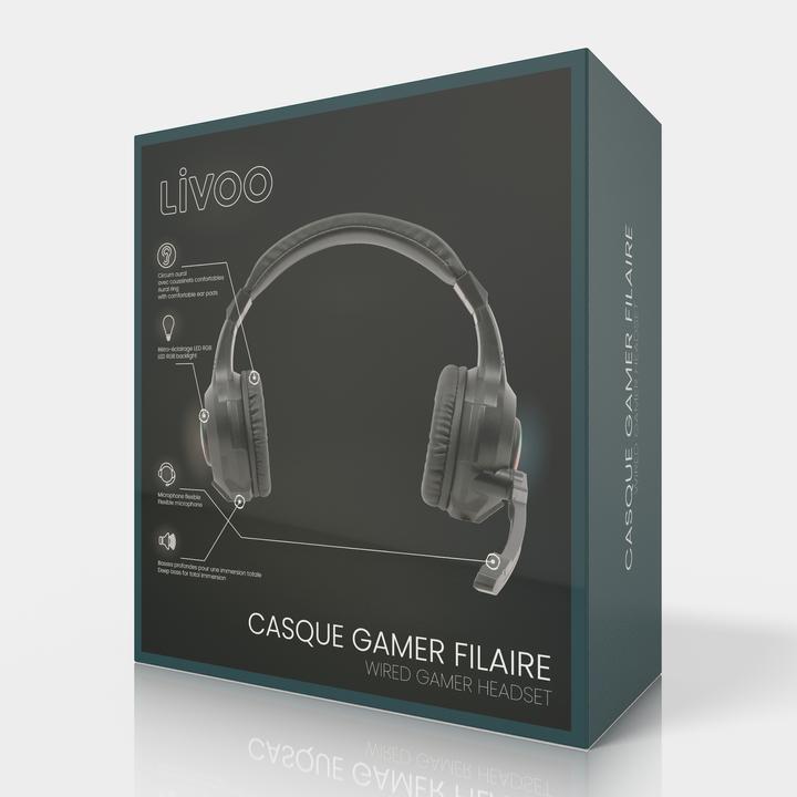 Actual product image Livoo Wired gaming headset (Cable)